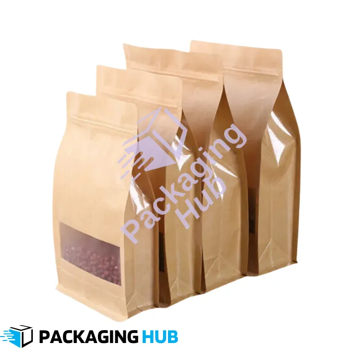Flat Bottom Side Gazette Pouch With Window