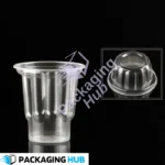 Ice cream cup with a secure lid, ideal for takeaway and to-go ice cream orders.