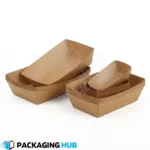 Kraft tray used at catering events, showcasing its versatility for meal presentation.