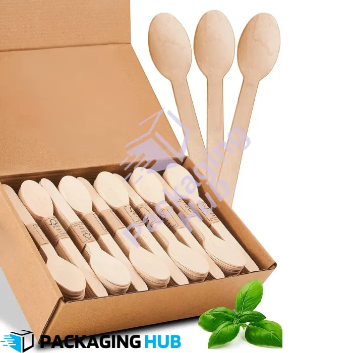 High-quality disposable wooden spoon with a smooth finish and durable design.