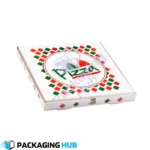 Small, sustainable pizza box made from recyclable materials, perfect for single servings.
