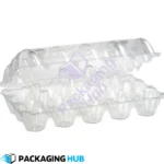 Durable and lightweight transparent egg tray for storing eggs securely.