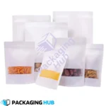 White Kraft Paper Standup Pouch