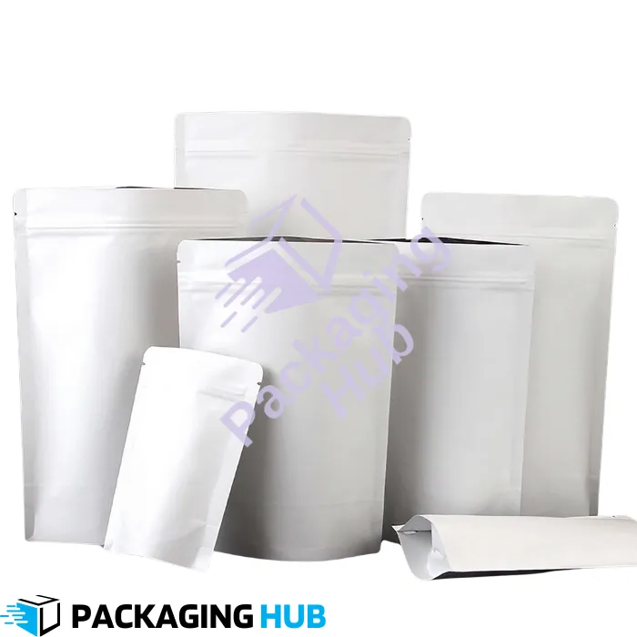 White Kraft Paper With Aluminum Lamination Pouch