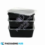 1500ml Extra-Large Black Food Container for Catering