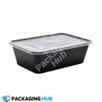 750ml Leak-Proof Black Food Container for Takeout