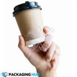 Disposable 8oz coffee cup with lid for hot drinks