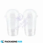 Clear PET 16oz cup with dome lid and straw hole