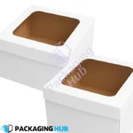 cake box with a transparent top window