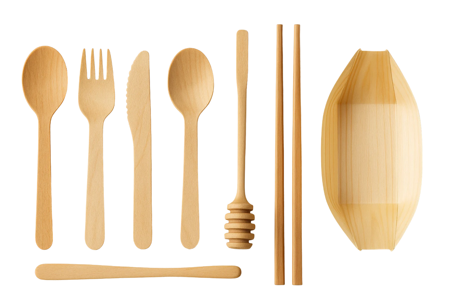 Eco Products – Biodegradable Wooden Cutlery & Trays