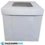 12x12x12 cake box with transparent window for bakery and cake packaging in Pakistan