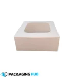 Cake Box 7.5x7.5x3.5 with transparent window for bakery packaging in Pakistan