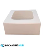 bakery cake box 8x8x3.5 with window Packaging Hub Pakistan premium food packaging