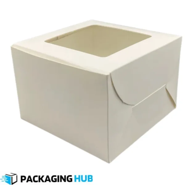 Square Tall Cake Box 8×8×6.5 with Display Window – Packaging Hub Pakistan