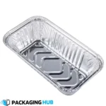 F2 aluminum food packaging container with lid – wholesale disposable containers by Packaging Hub Pakistan