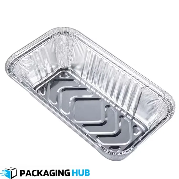 F2 aluminum food packaging container with lid – wholesale disposable containers by Packaging Hub Pakistan