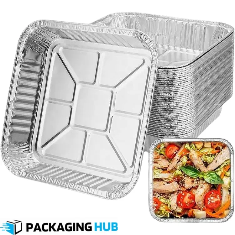 F4 aluminum foil container with secure lid – wholesale disposable food packaging by Packaging Hub Pakistan
